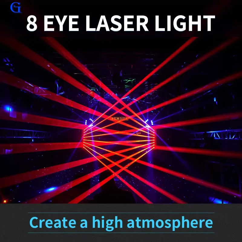 8 Eyes Laser Light 150W Stage Moving Head Light Beam Moving Projector DJ Disco Laser Moving Head Light For Night Club Bar Party