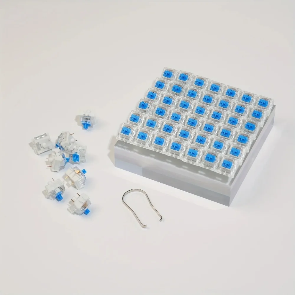NEW 50pcs/100pcs Practical Blue/Black/Red/Brown Switches Mechanical Keyboard DIY Hot-Swappable Cross Stem-Included Keycap Puller