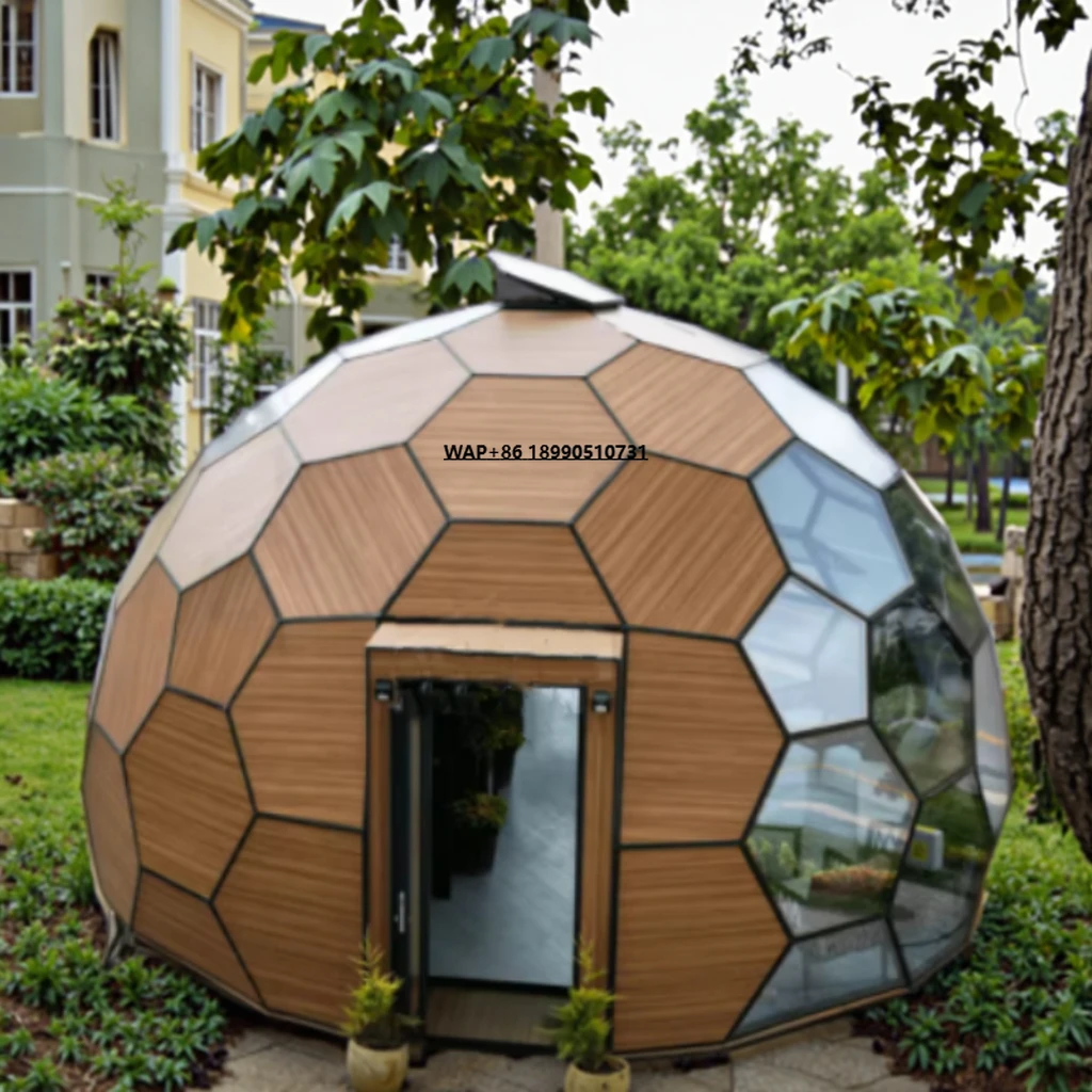 

Modern Luxury 6m Diameter Hotel Tent Wooden Honeycomb Glass Dome Double Layer PVC Cover Aluminum Frame Fabric for Outdoor