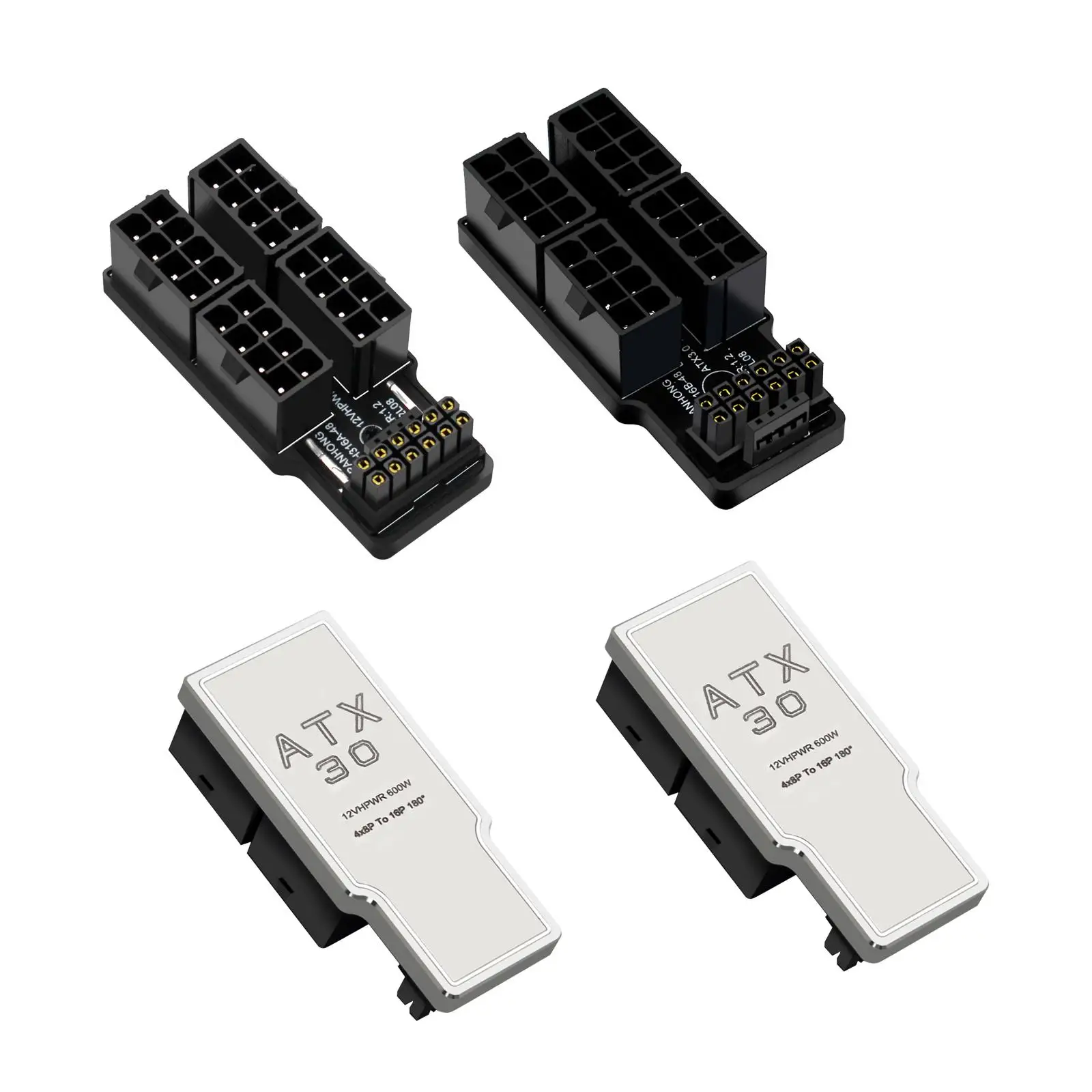 Connettore di alimentazione scheda grafica da 4x8P a 40, 12vhpwr, adattatore da 180 gradi, 600 W 180