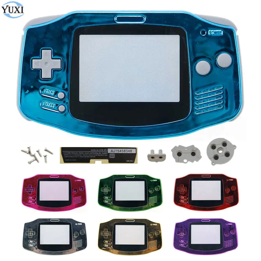 

YuXi Full Set Replacement Housing Shell Case For Gameboy Advance With Conductive Rubber Pad Buttons For GBA Console