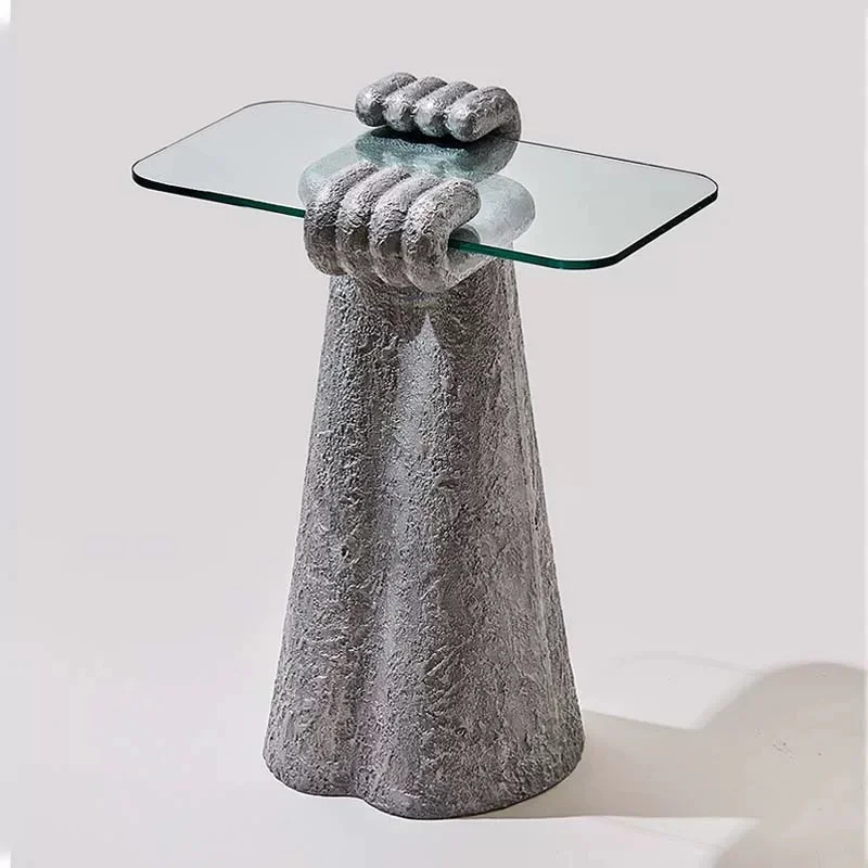 

⁕rNordic Bedroom FRP Coffee Table Tray Design Fiberglass End Glass Coffee Table for Living Room Villa