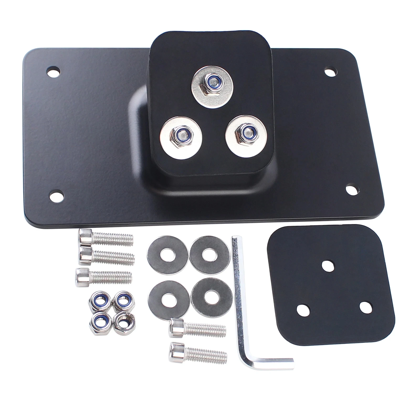Motorcycle 3 Holes Laydown License Plate Mount Bracket For Harley Sportster Dyna Softail Big Twins 1973-UP