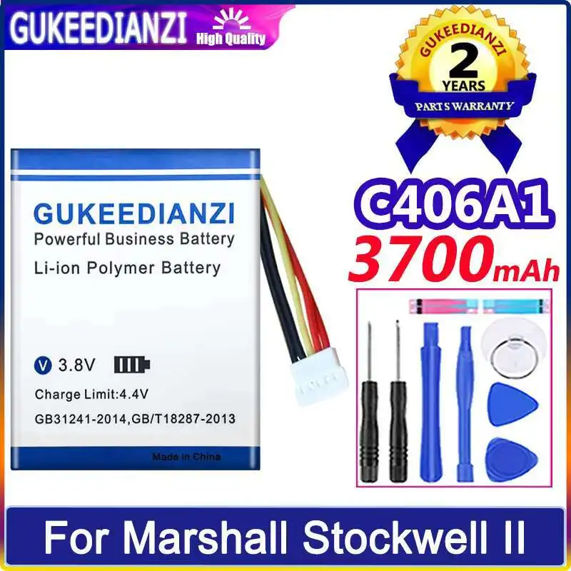 Стабильный портативный аккумулятор Bluetooth-динамика 3700 мАч для Marshall Stockwell 2 II 2-й беспроводной Bluetooth-динамик C406A1 Стабильный портативный аккумулятор Bluetooth-динамика 3700 мАч для Marshall Stockwell 2 II 2-й беспроводной Bluetooth-динамик C406A1