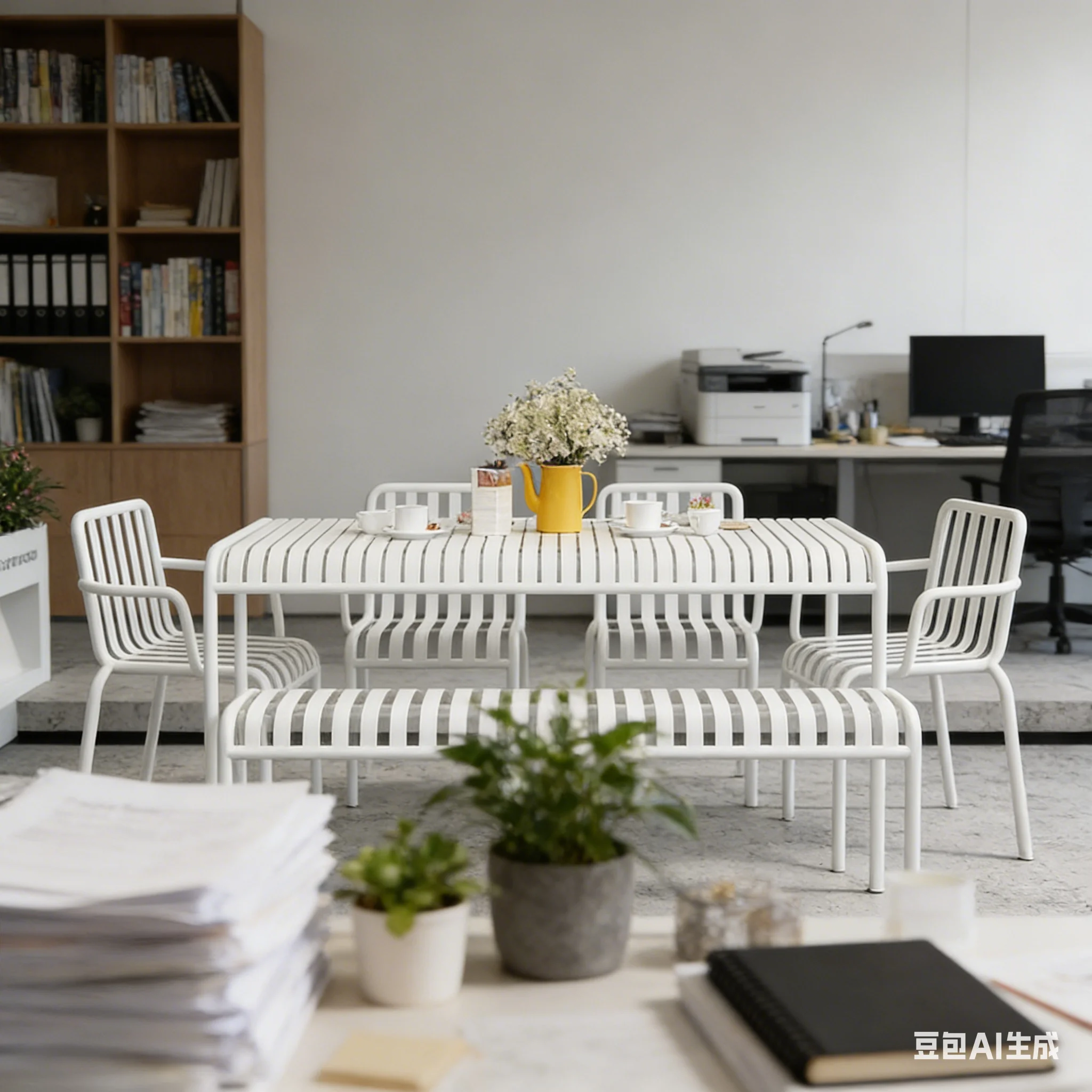 

AOLIVIYA Industrial Style Outdoor Courtyard Table And Chairs For Milk Tea Shop Coffee Shop Creative Leisure Area Setup Balcony M