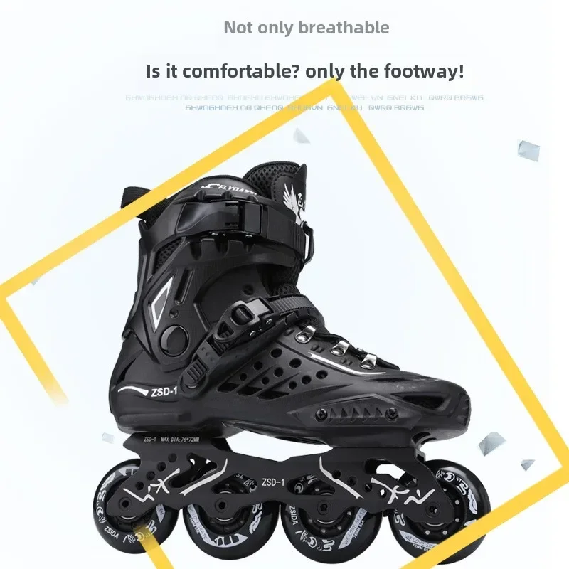 Patines de ruedas profesionales, zapatos para adultos, Patines de 4 ruedas, Slalom, sin velocidad, patinaje en línea, zapatillas de carreras para