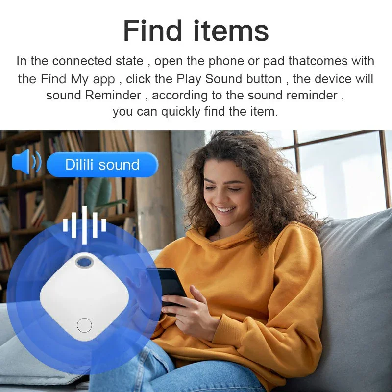 For Apple Find My Smart Air Tag Mini Smart Tracker Bluetooth Smart Tag Anti-lost Finder Suitcase Key Wallet Bike Works with iOS