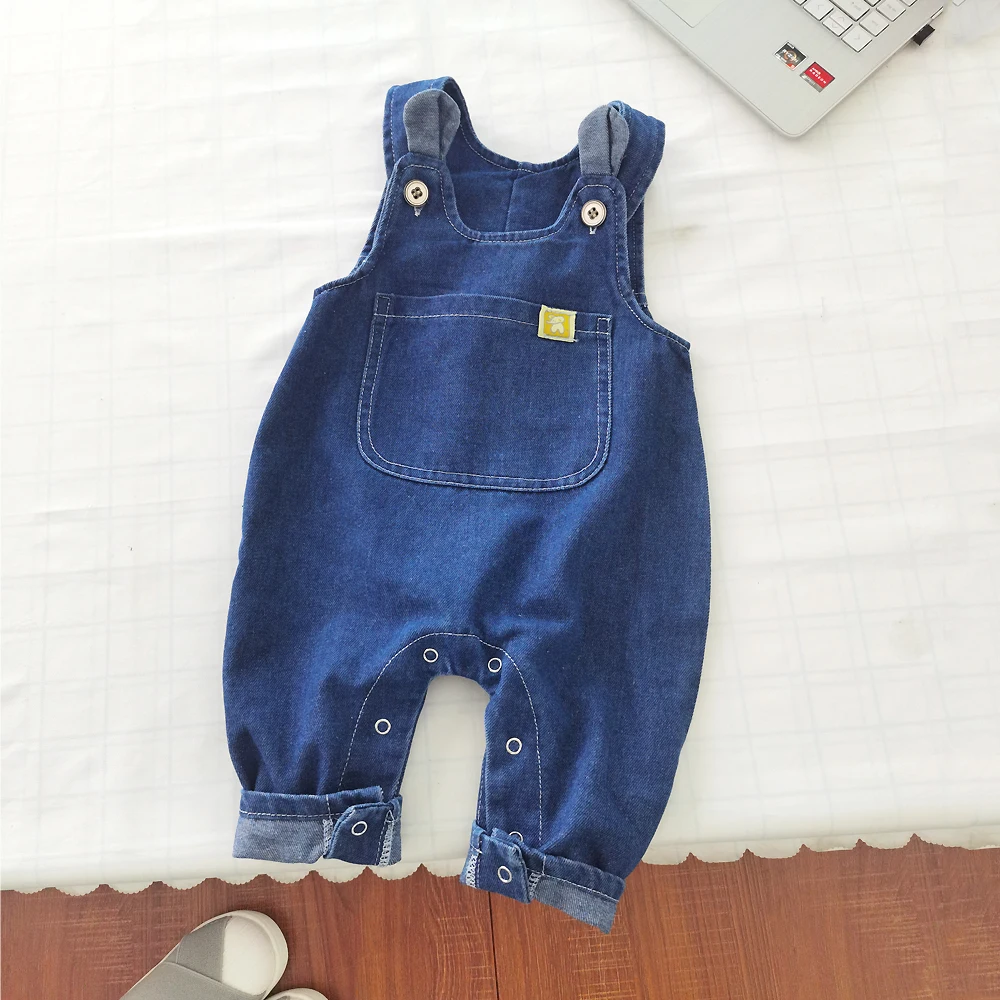 DIIMUU Toddler Baby Cartoon Clothing Kids Boys Overalls Girls Denim Pants Casual Dungarees Long Trousers Fashion Rompers 1-4T