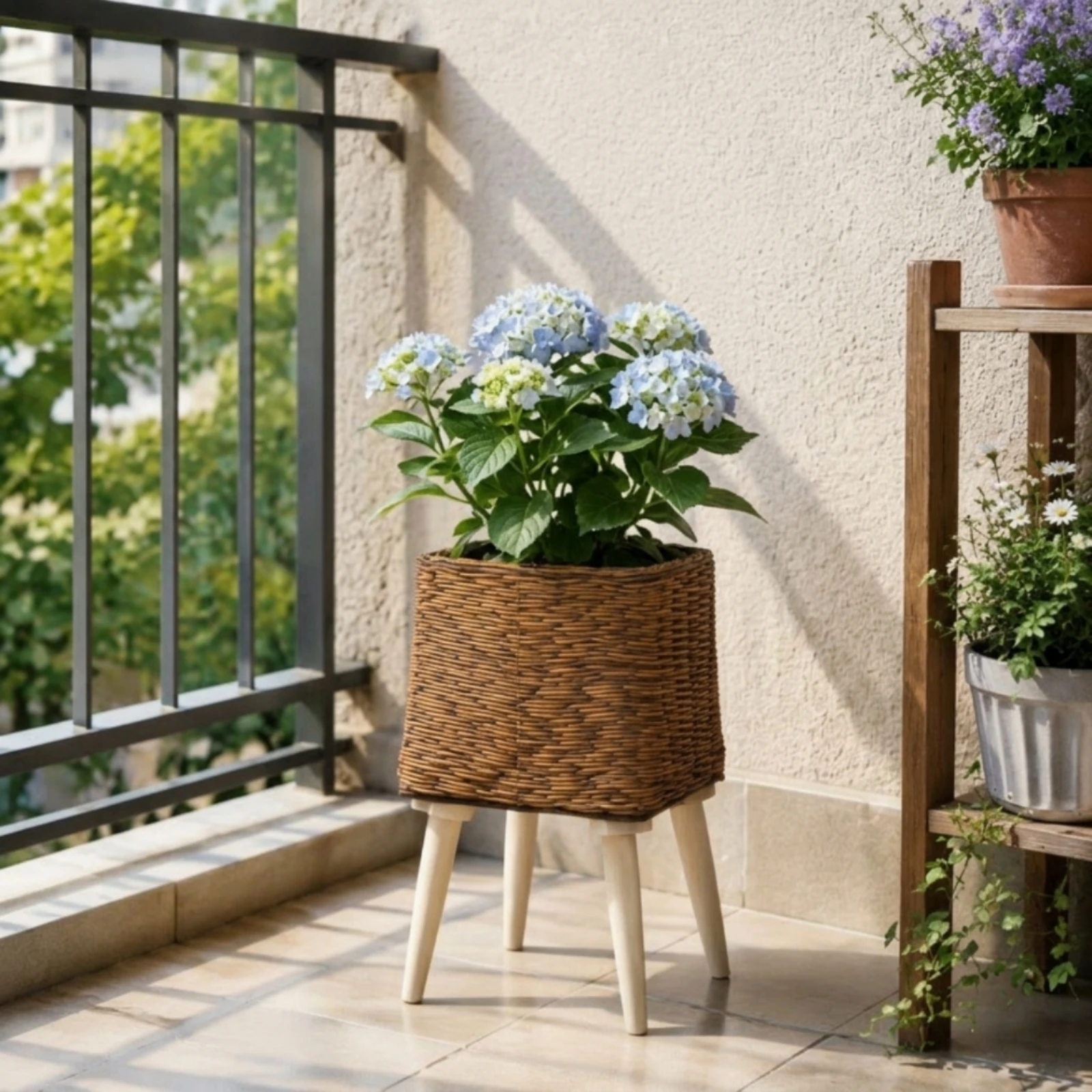 Rattan-Blumentopf Dreieckiger  – Rattan Plant Basket Bewertung und Preis