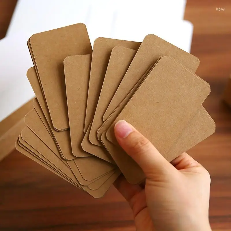 Memo Pad Lomo Card Blank Small Message Pinyin English Word Simple Krah Paper White 100 Pcs Each Boxes