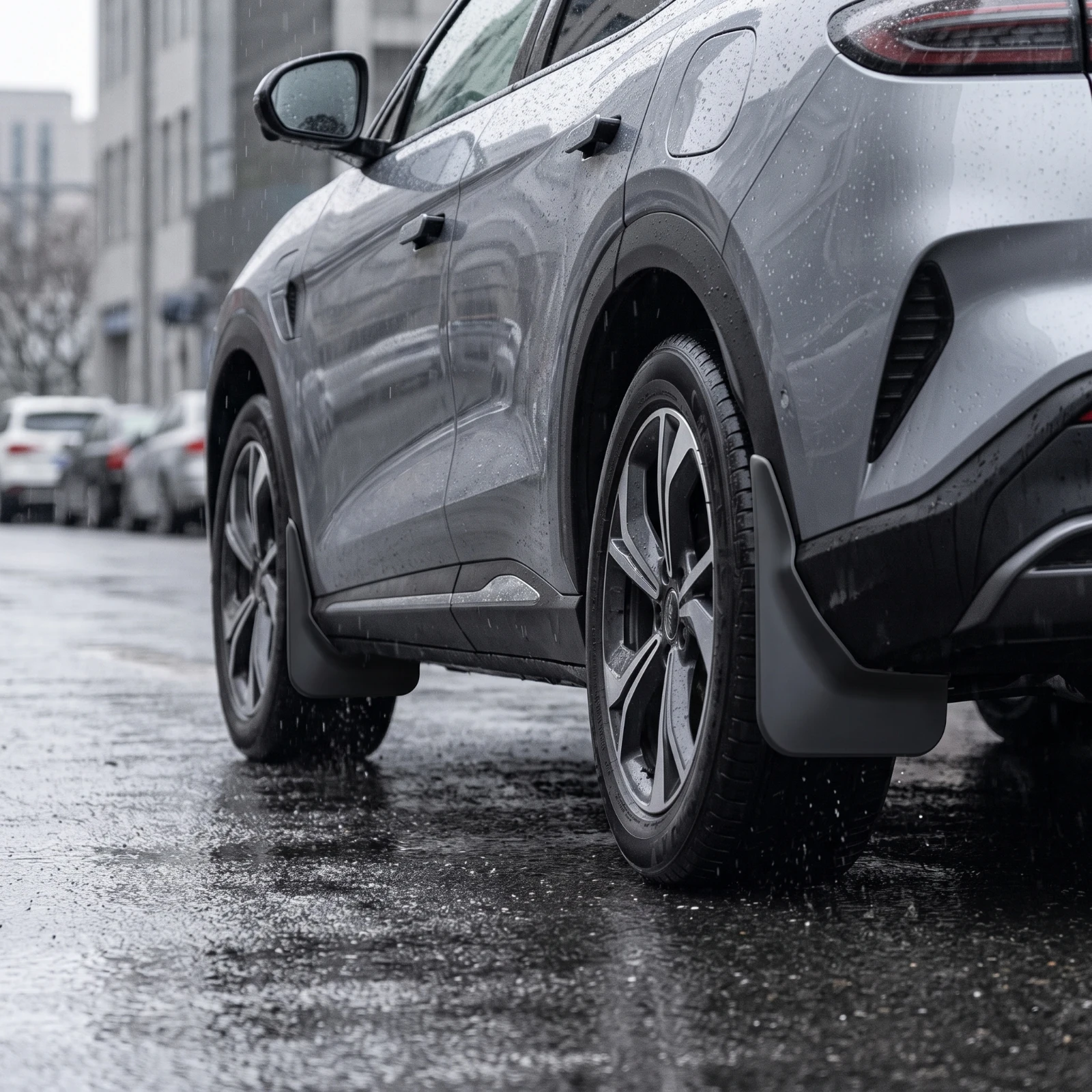 4 Pieces Wheel Arch Mudguard Long-Lasting Car Mudguard with Mounting Tabs Mud Flaps Wear-Resistant Auto Parts Low-Profile