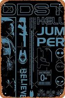 Wall Decor Sign - Halo 3 ODST Aesthetic Poster - Vintage Look Metal Sign,Bar, Man CAVE Art Decoration., Retro