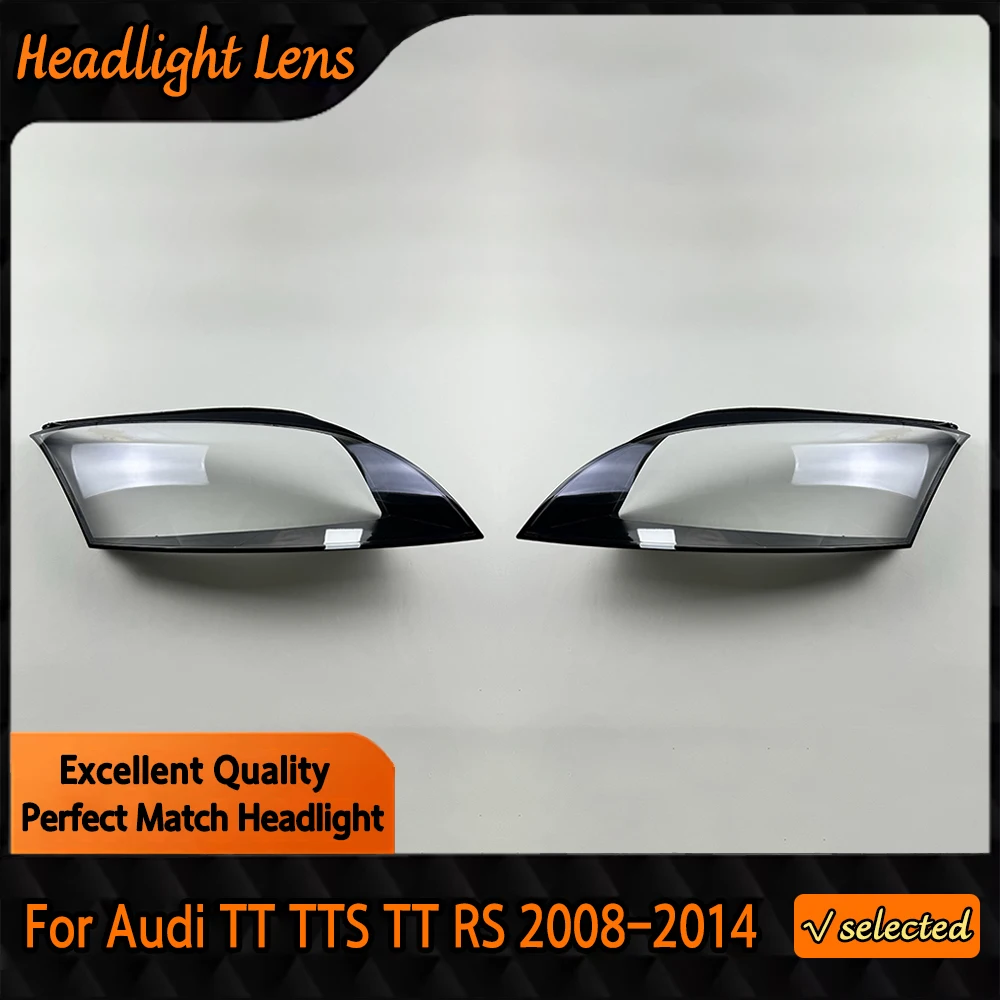 

Front Headlight Lens For Audi TT TTS TT RS 2008 2009 2010 2011 2012 2013 2014 Transparent Headlamp Cover Plexiglass Lampshade