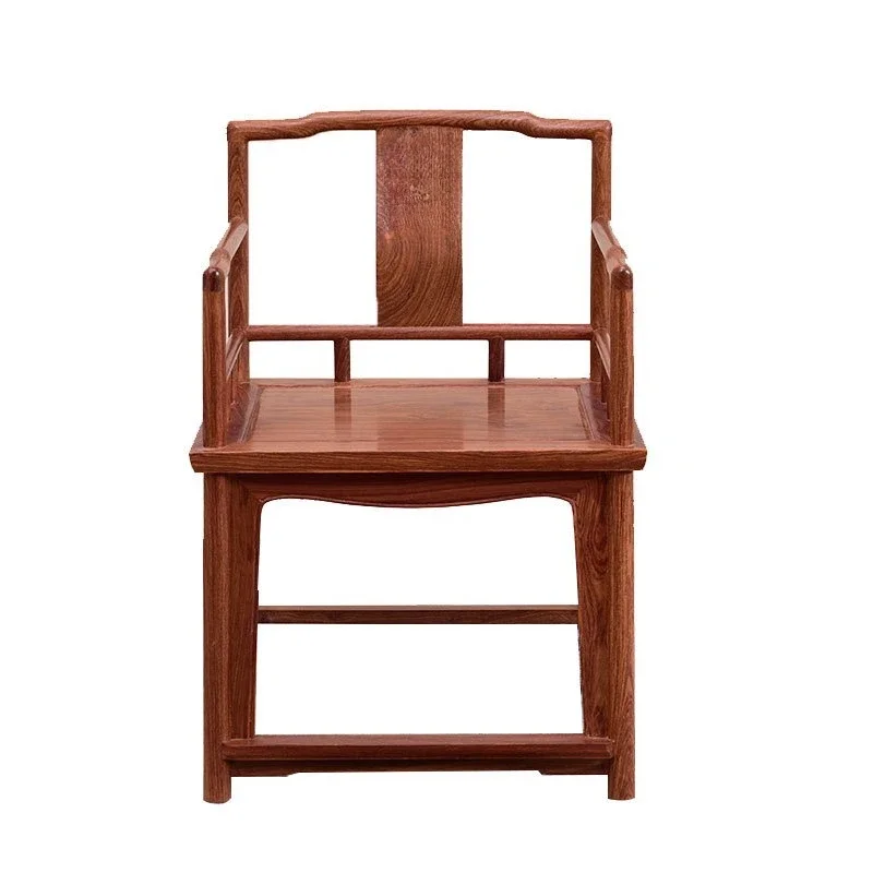 

mahogany furniture, rosewood rose chair, solid wood Chinese chair, official hat antique back chair armchair