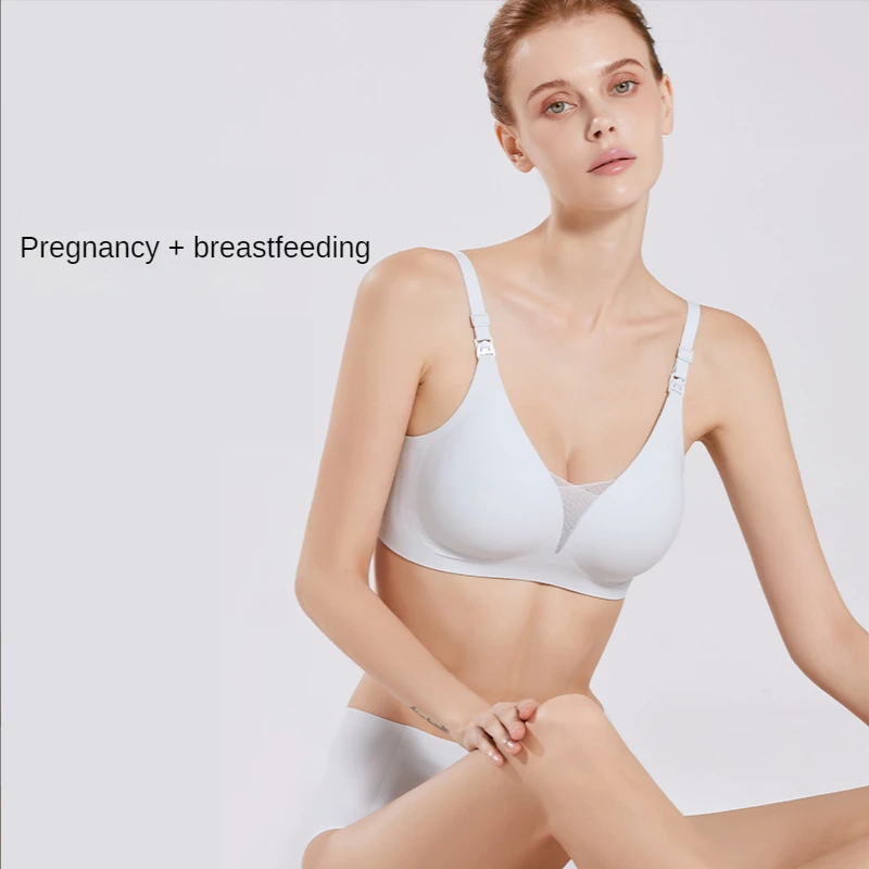 Pregnant Women Nursing Bra Maternity Underwear Seamless Front Buckle  Maternity Clothes