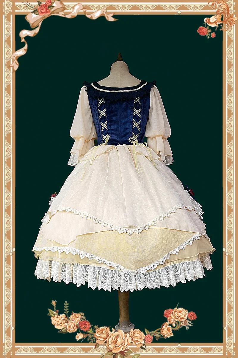 Miss Snow ~ Sweet Lolita Corset Split Lolita Skirt Top & Skirt Set by Infanta