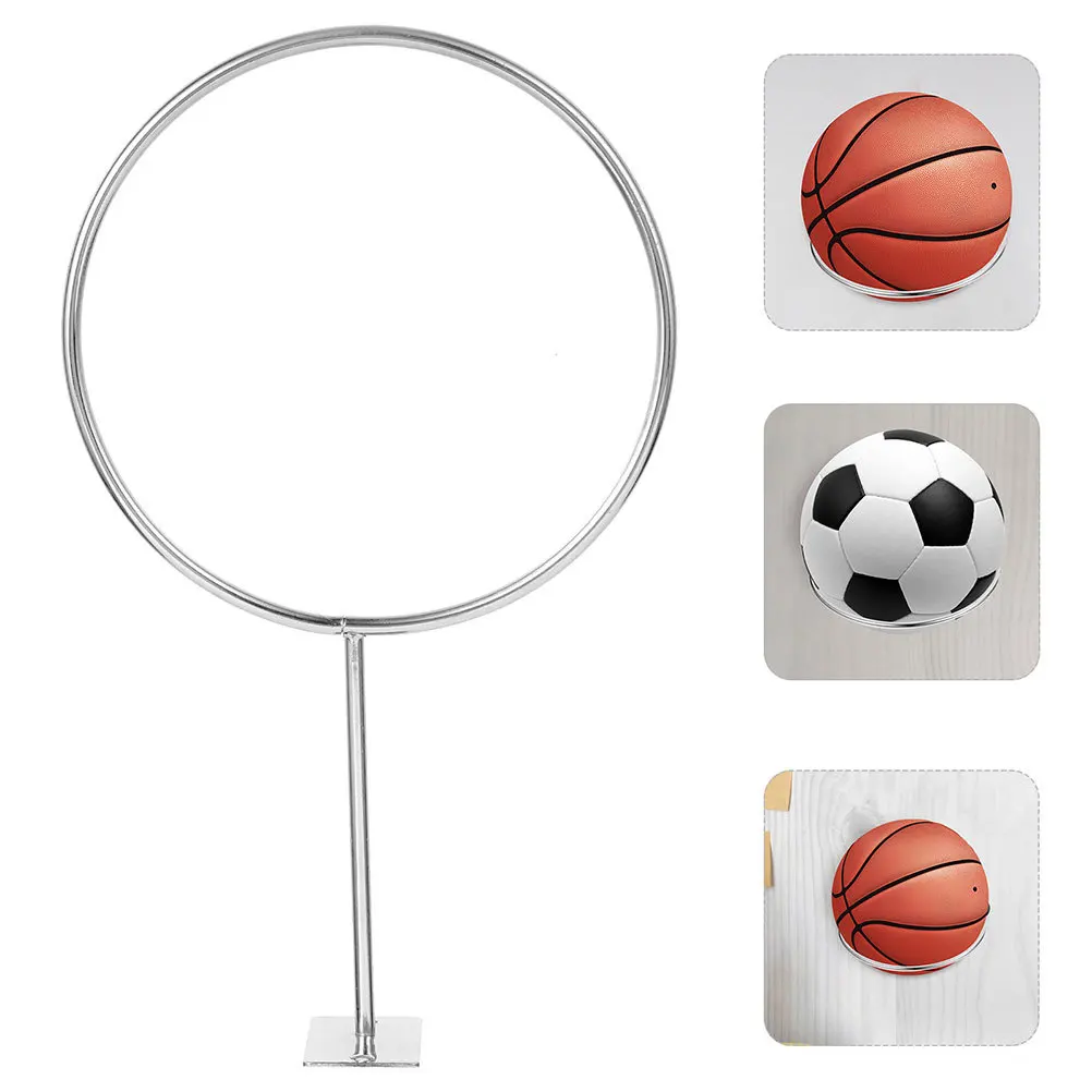 

5Pcs Basketball Holder Wall Mount Sturdy Iron Football Stand for Soccer Rugby Storage Display Shelf Household Gym Decorative
