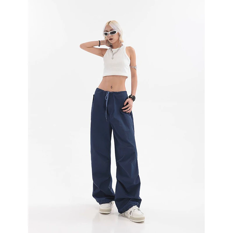 MEXZT Y2K Cargo Broek Vrouwen Streetwear Zwart Baggy Joggingbroek Zomer Harajuku Wijde Pijpen Joggers Koreaanse Mode Rechte Broek