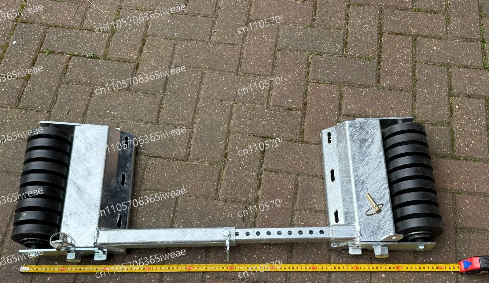 Heavy duty wheel loader mobile pulley -3T steel self lifting folding rescue pulley car (2 pieces)