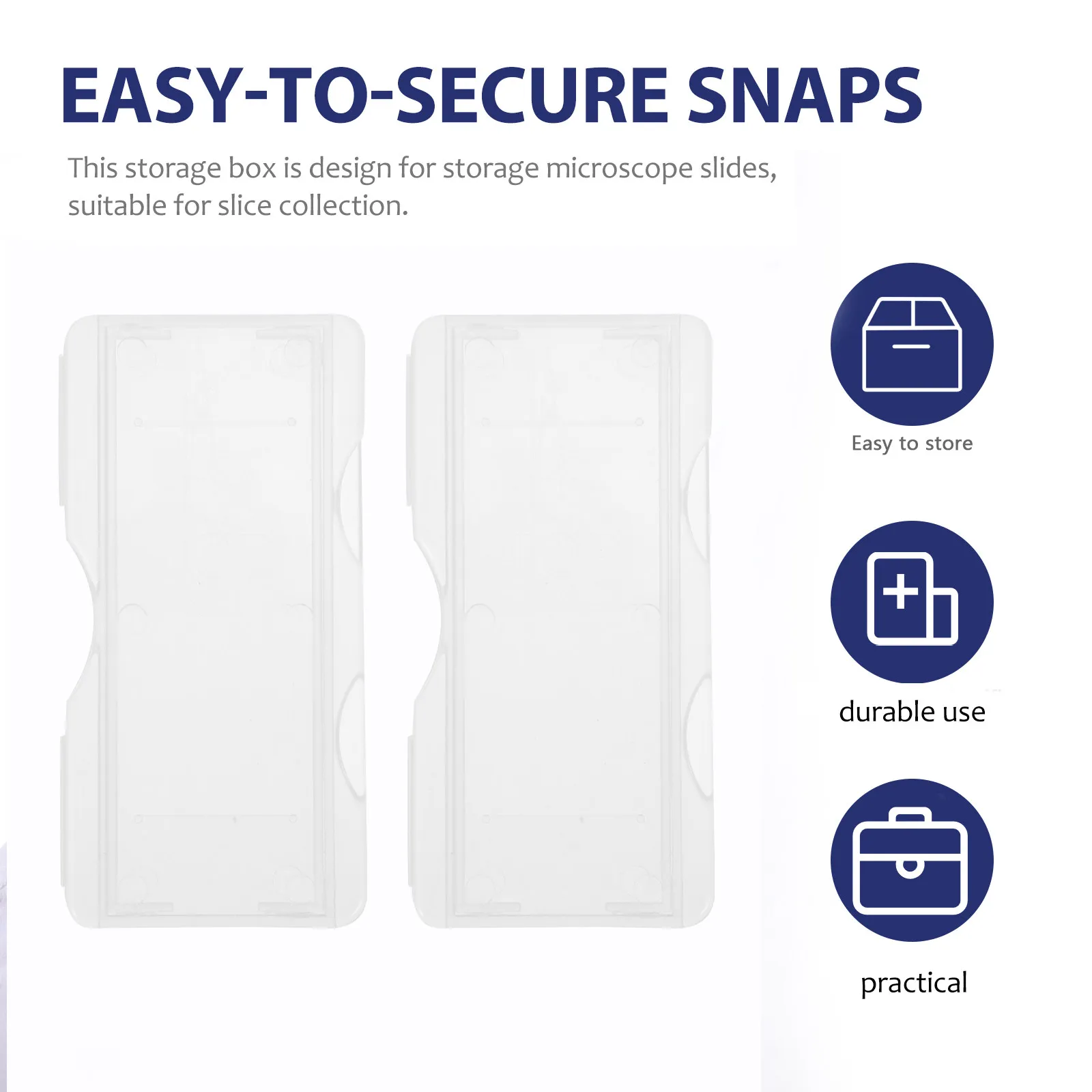 

100Pcs Microscope Slide Storage Box Premium Plastic Individual Slide Holder for Pathology Teaching Lab Experiments and