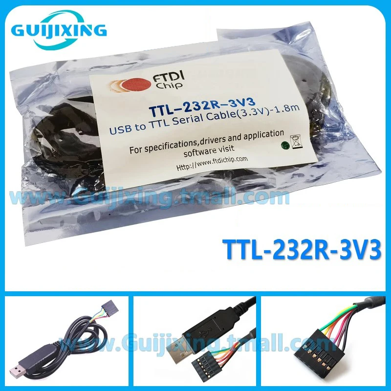 UART USB إشارة ، كابل FTDI الأصلي ، FT232R + ock V