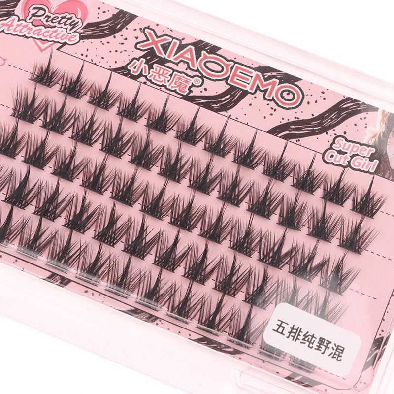 5/10 Reihen Natürliche Wimpernbüschel Wimpernverlängerungen Einzelwimpern DIY Segmentierte Manga Weiche Künstliche Wimpern Koreanisches Make-up
