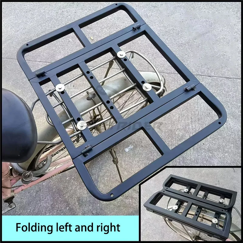 

Motorcycle Foldable Rear Rack Bike Scooter Rear Fixed Shelves Can Accommodate Takeaway Box And Pet Motorbike Luggage Rack