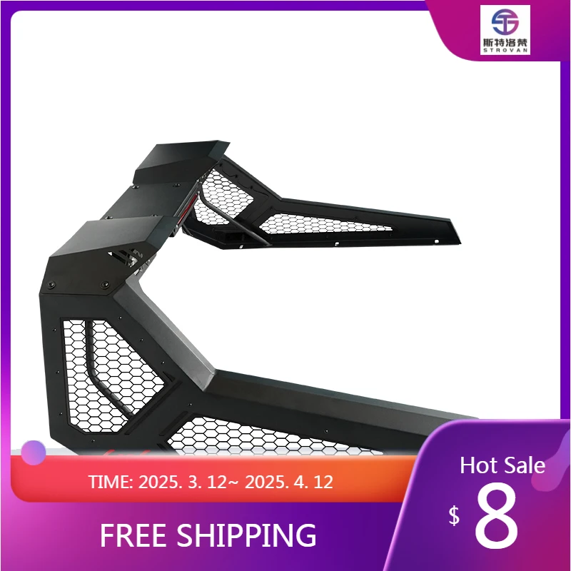 

Deren High QualityAuto Exterior Accessories Adjustable Roll Bar Padding Pickup Roll Bars With Led Light for Toyotas Hilux Vigo
