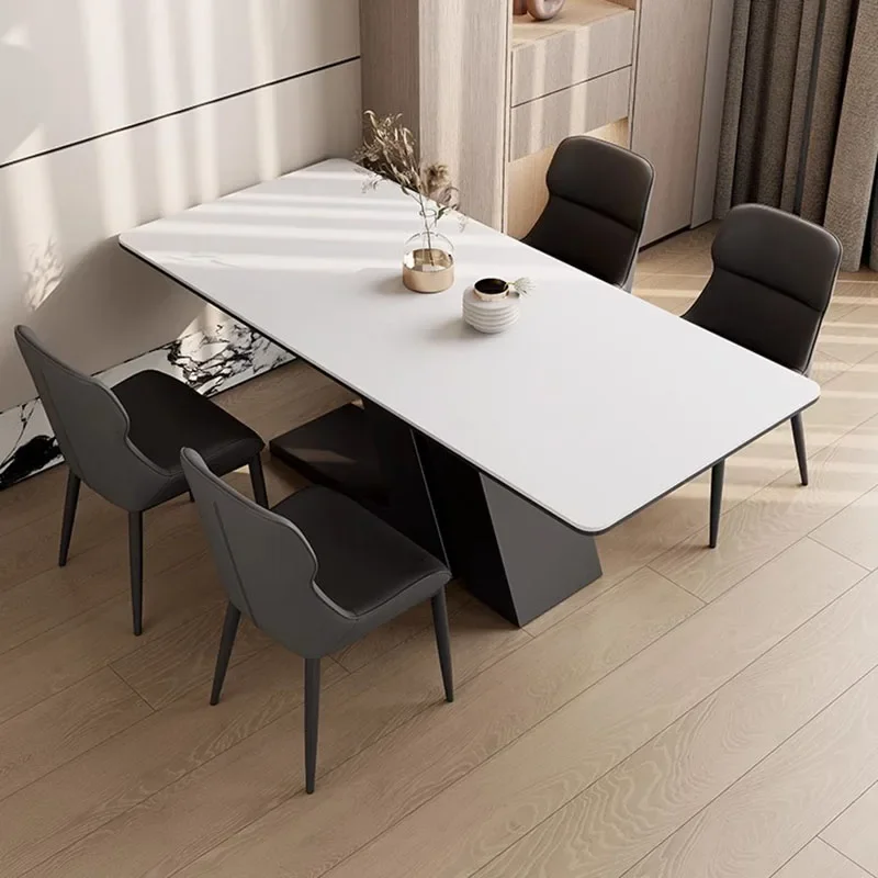 Wood Vinyl Dining Table Cover Waterproof Extensio Industrial Dining Table Rectangle Mesa Plegable Living Room Furniture