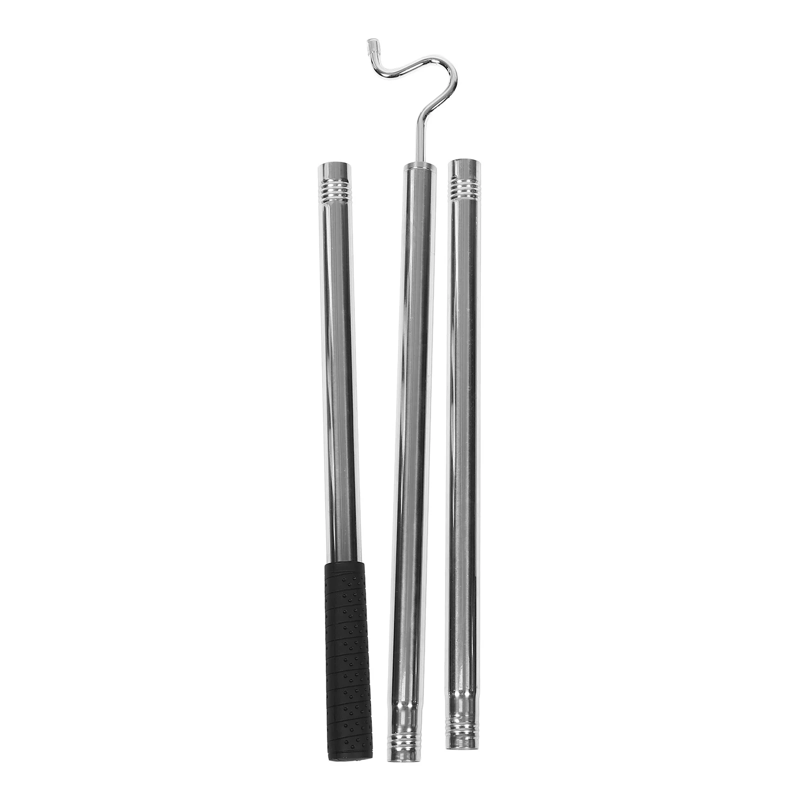 

Stainless Steel Drying Pole Hanger Rod Heavy Duty Closet Garment Hook Long Handle Reach Extendable Detachable Stable Connection