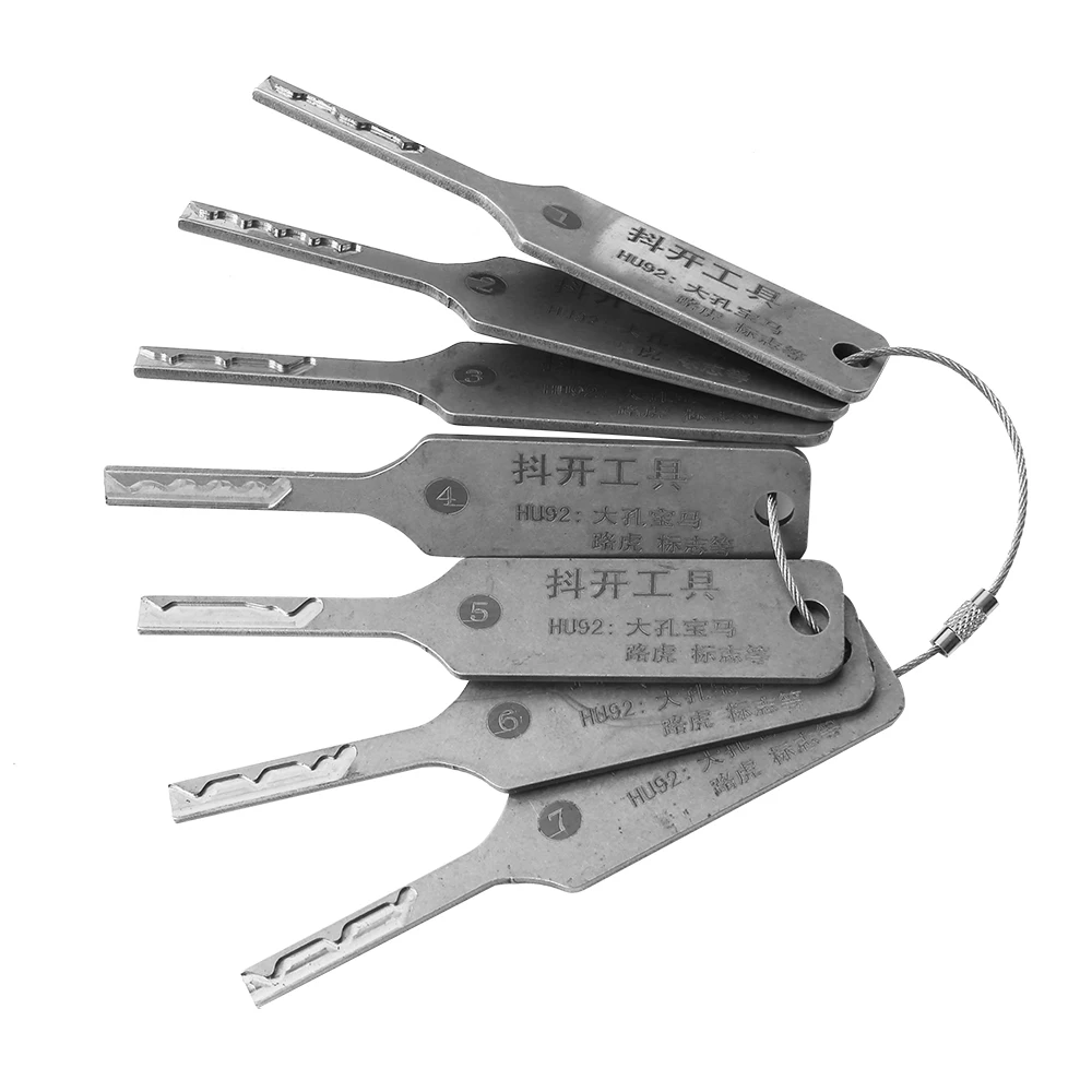 

Набор из 7 инструментов HU92 HU66 для вскрытия замков, мощные слесарные инструменты для старых моделей BMW, Peugeot, VW, Land Rover