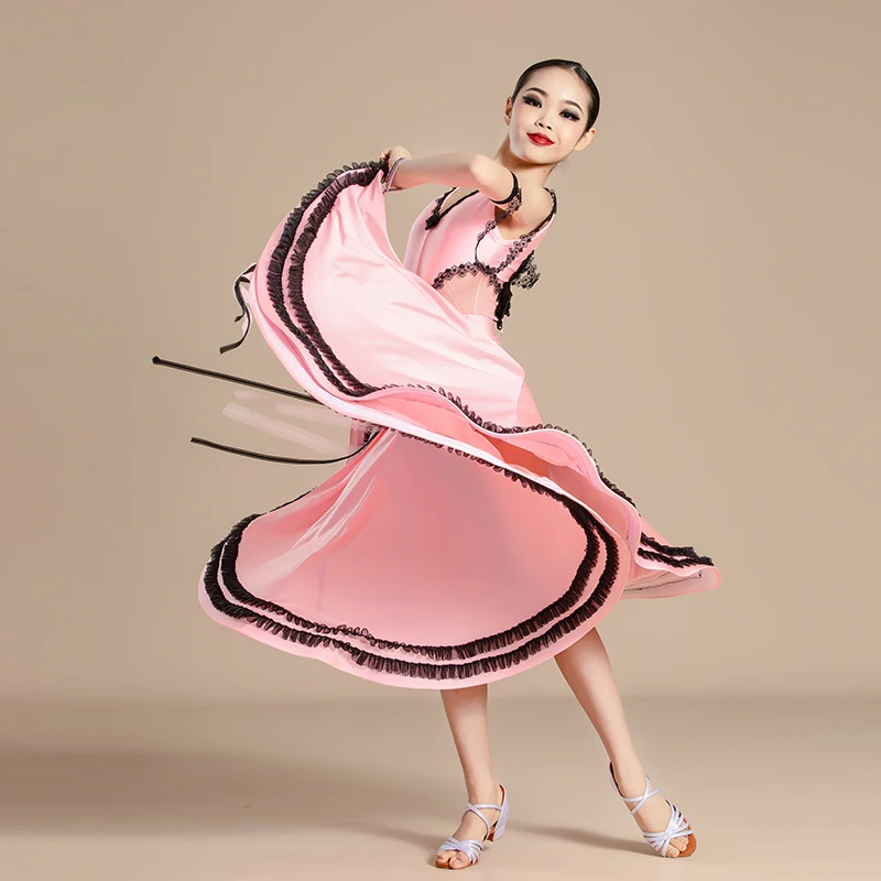 

Moderndance профессиональные конкурсные костюмы, новые костюмы для вальса, высококачественные костюмы для выступлений для девочек и детей
