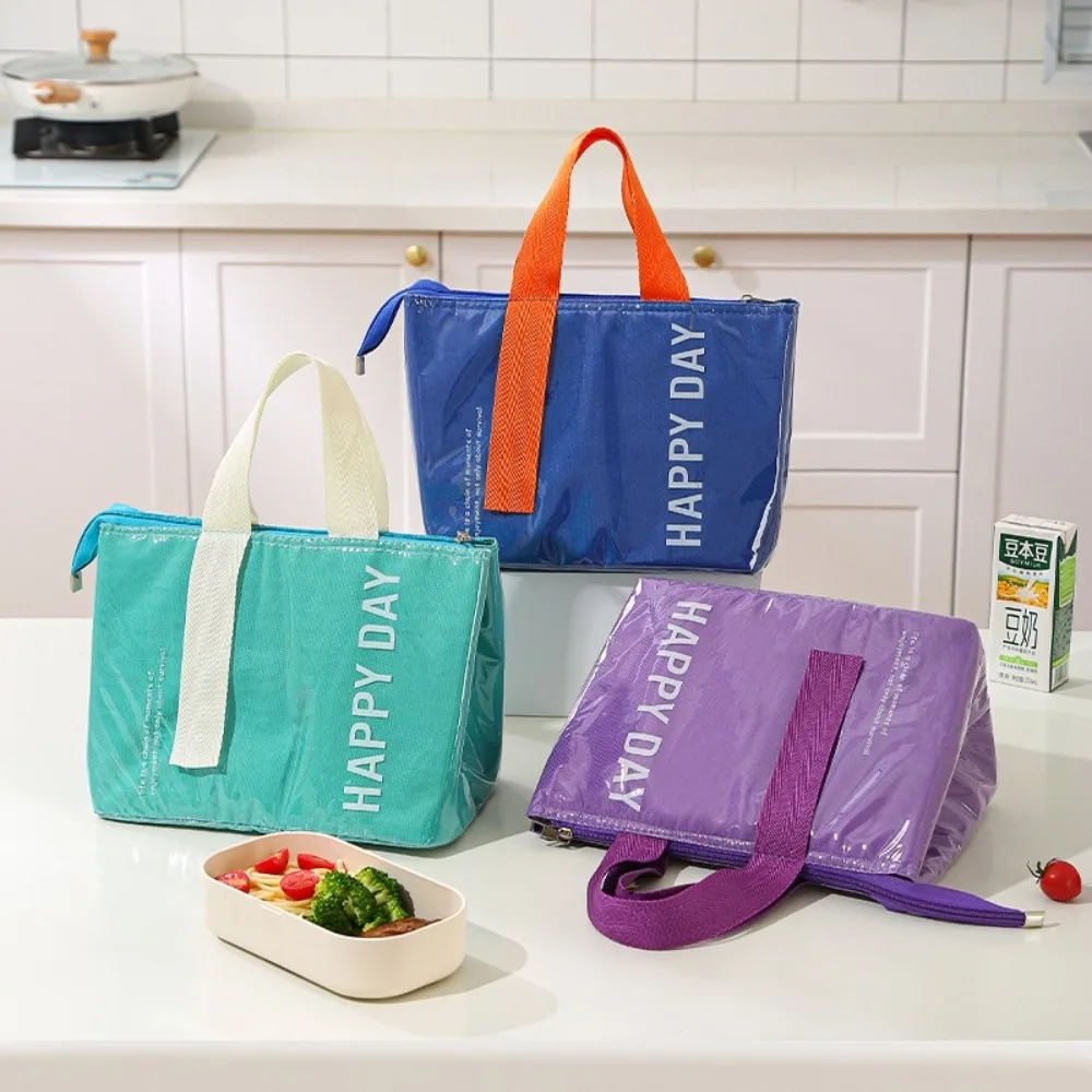 Large Capacity Insulated Lunch Bag for Students & Office Workers - Portable Thermal Picnic Bag Outdoor Travel Food Storage Tote
