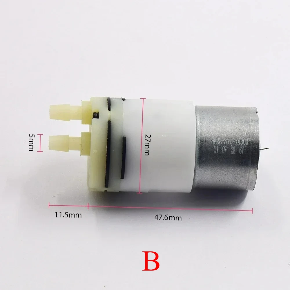 مضخة مياه صغيرة محرك 310 ذاتية التحضير تيار مستمر 3.7 فولت 5 فولت 6 فولت تدفق منخفض مضخة مياه شفط الحجاب الحاجز مضخة هواء صغيرة مفرغة