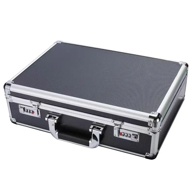 Aluminum Toolbox With Lock Portable Password Suitcase Security Safe Sturdy Hard Case And Flight Case Household Storage Box