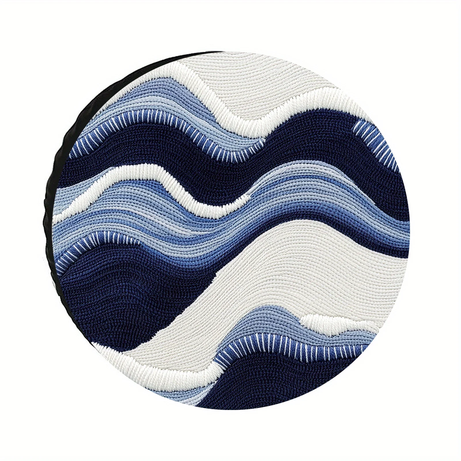 A High-Definition Printed Tire Cover - Made Of Black Polyester Fabric, Available In Multiple Sizes For 28-34 Inches, Suitable Fo