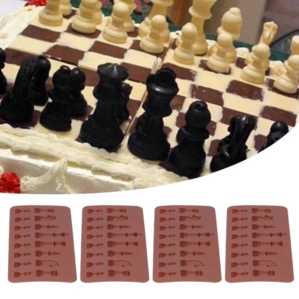 Silicone Chess Shape Silicone Mold Non-Stick Heat Conduction Chocolate Cake Mold Food Grade Chess Piece Dessert Mold