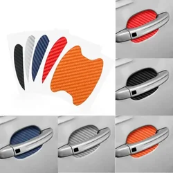 8Pcs Car Stickers Anti Scratch Car Door Handle Carbon Fiber Protector Automobiles Handle Protection Film Styling Exterior