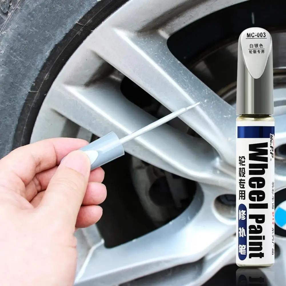 Car Rim Touch-Up Paint Wheel Touch-Up Pen Kit Super Adhesion Waterproof Portable Car Wheel Scuff Scratch Repair Pen 테두리 페인트 펜