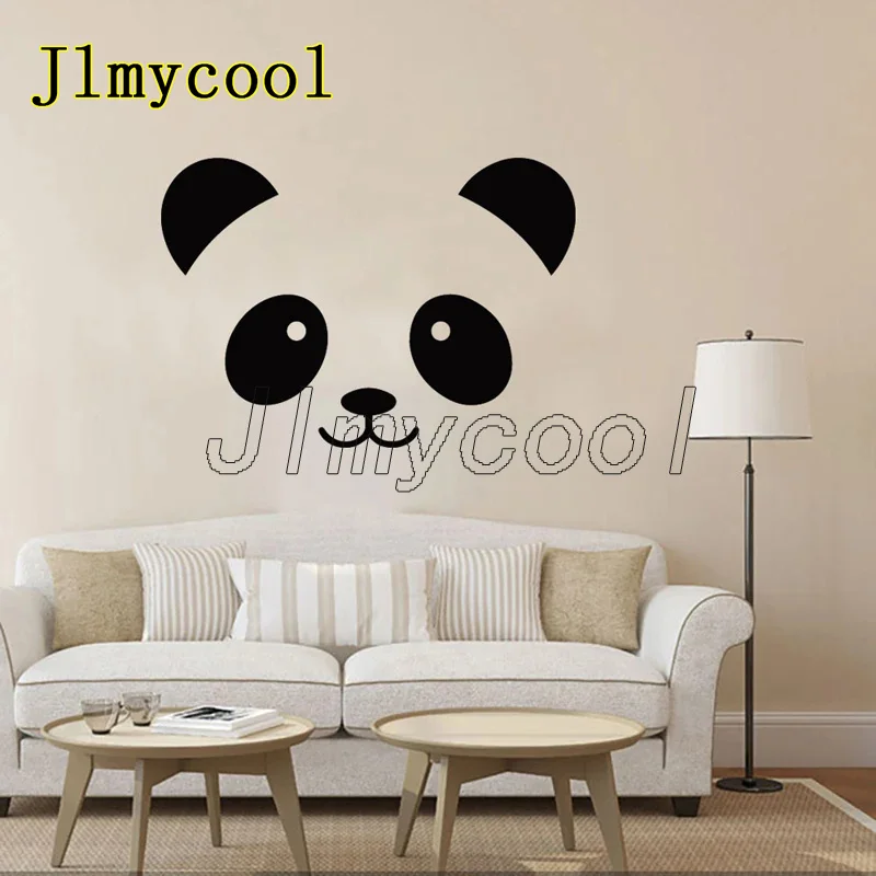 

Cartoon Panda Smiling Face Wall Sticker For Children's Room Bedroom Decoration Decals Wallpaper Lovely Home Stickers Decal