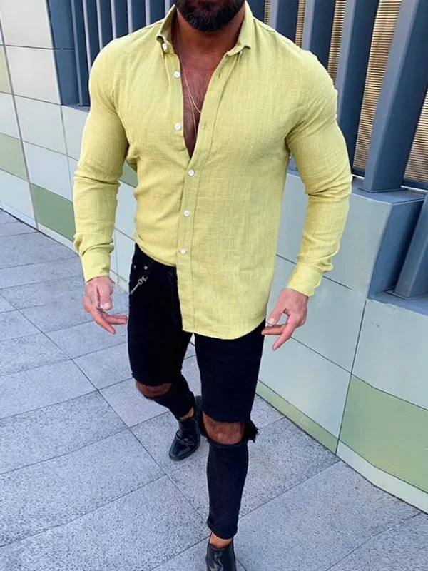 

Мужская длинная све свеская подставка на пуговицах, повседневная однотонная конструкция с лацканами, удобная дышащая версия-стойка