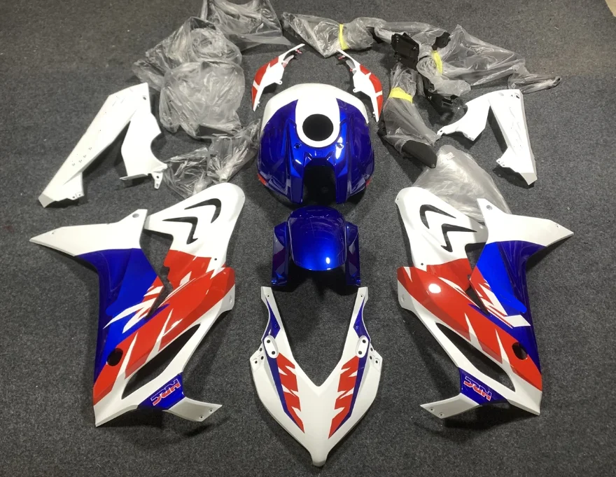 4Gifts Neues ABS-Motorrad-Verkleidungs-Kit passend für HONDA CBR650R 2019 2020 2021 2022 2023 Karosserie-Set, individuell, rot, blau, weiß