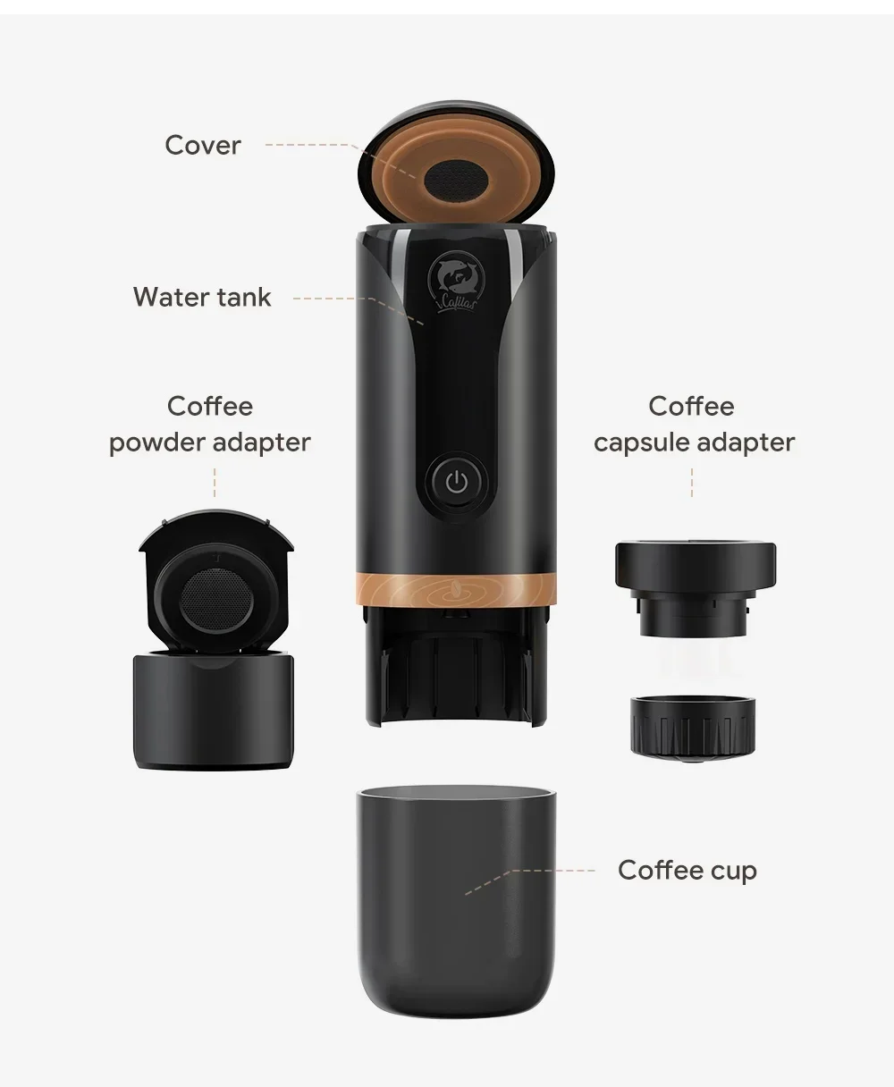 Portable Camping Capsule Coffee Maker usb electric travel Mini Espresso Maker Coffee For Home Outdoor Use