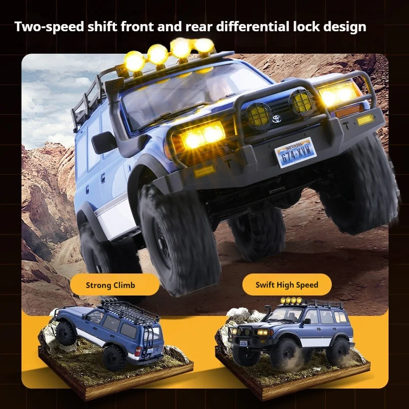 Fms New FCX10 Pro Toyota LC80 Simulation Off-Road Climbing Vehicle Officially Authorized High And Low Speed Remote Control