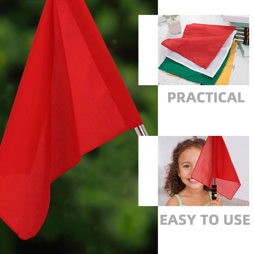 

3pcs Warning Signal Flags Traffic Safety Conducting Handheld Match Racing Fan Cheering Sports Equipment Referee Flags