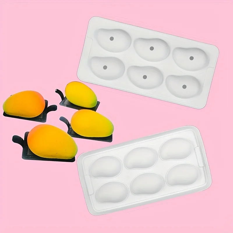 French 3D Mango Shape Silicone Mold - Cake Decorating Tools for Brownies & Mousse Cakes Pastry Baking Moulds for Dessert Making - view 4