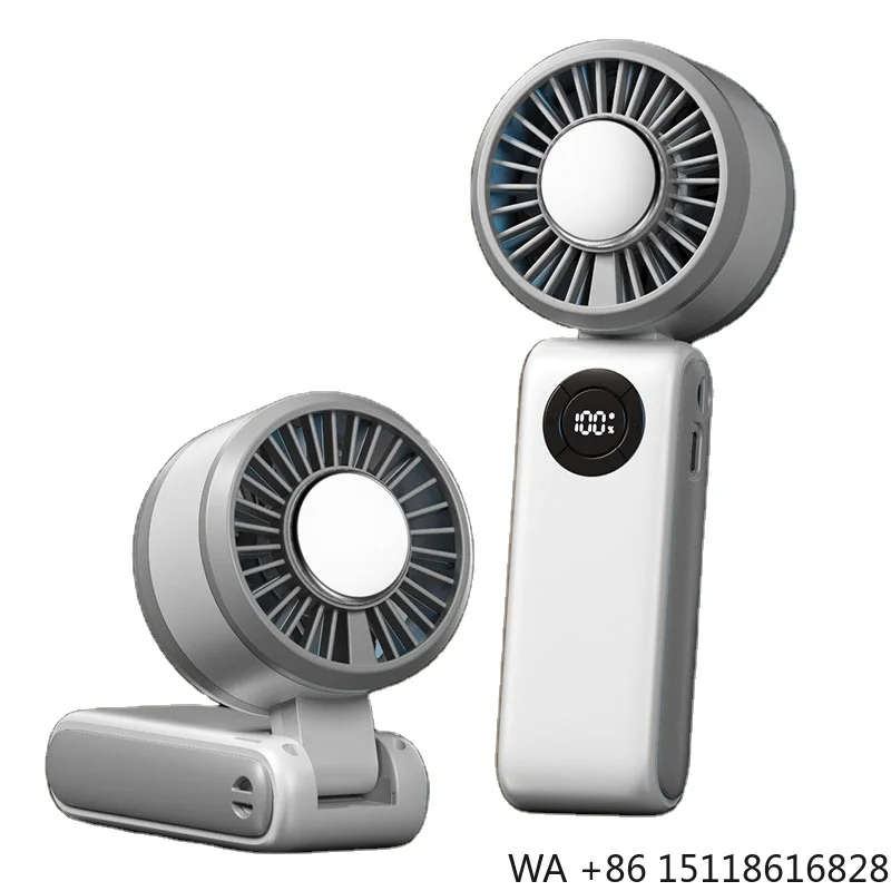 Reliable Handheld Air Cooling 3-Blade Mini USB Fan 4000mAh Battery Powered for Household & Hotel Use Black