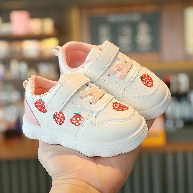 Autumn New Baby Walking Shoes Cute Cartoon Sneakers Kids Leather Casual Shoes Toddler Girls Boys Soft Sole Sport Shoes Prewalker