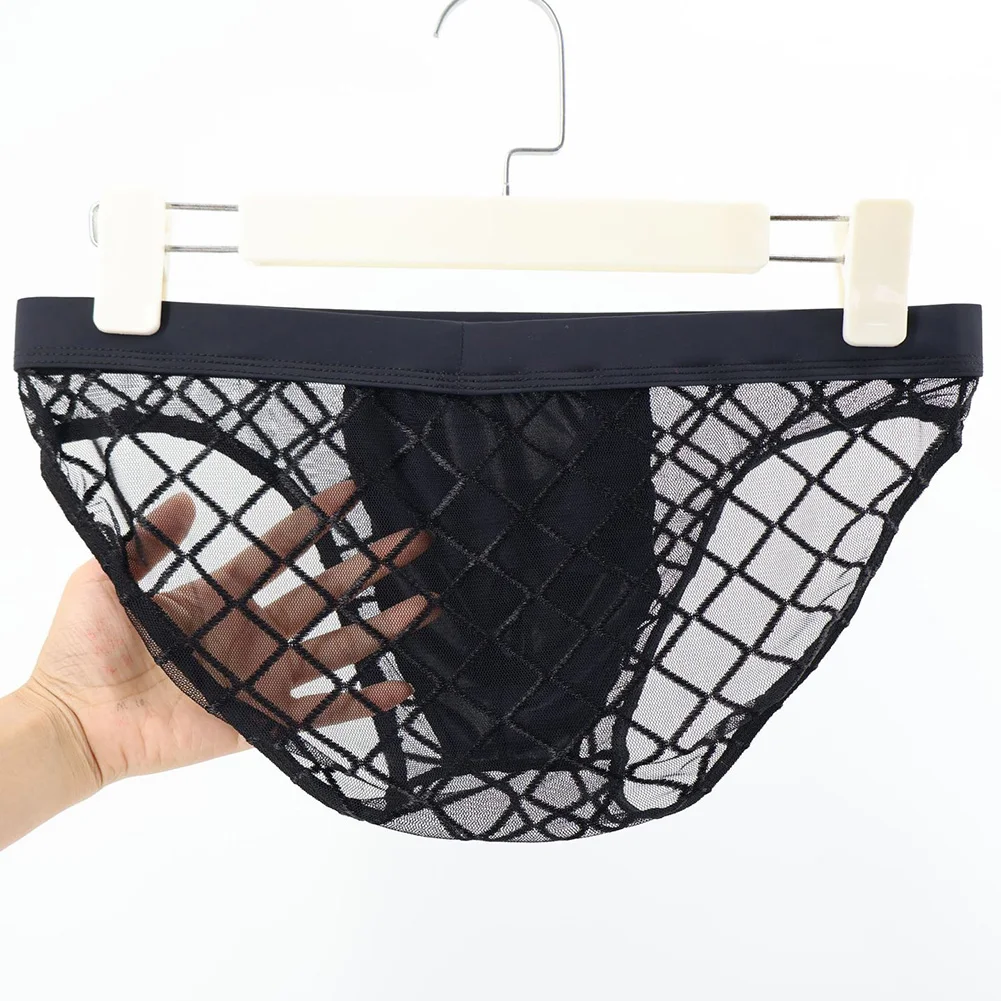 Underwear Collection Black Men Briefs Translucent Panties Breathable Material Comfortable Fit Lightweight Fabric