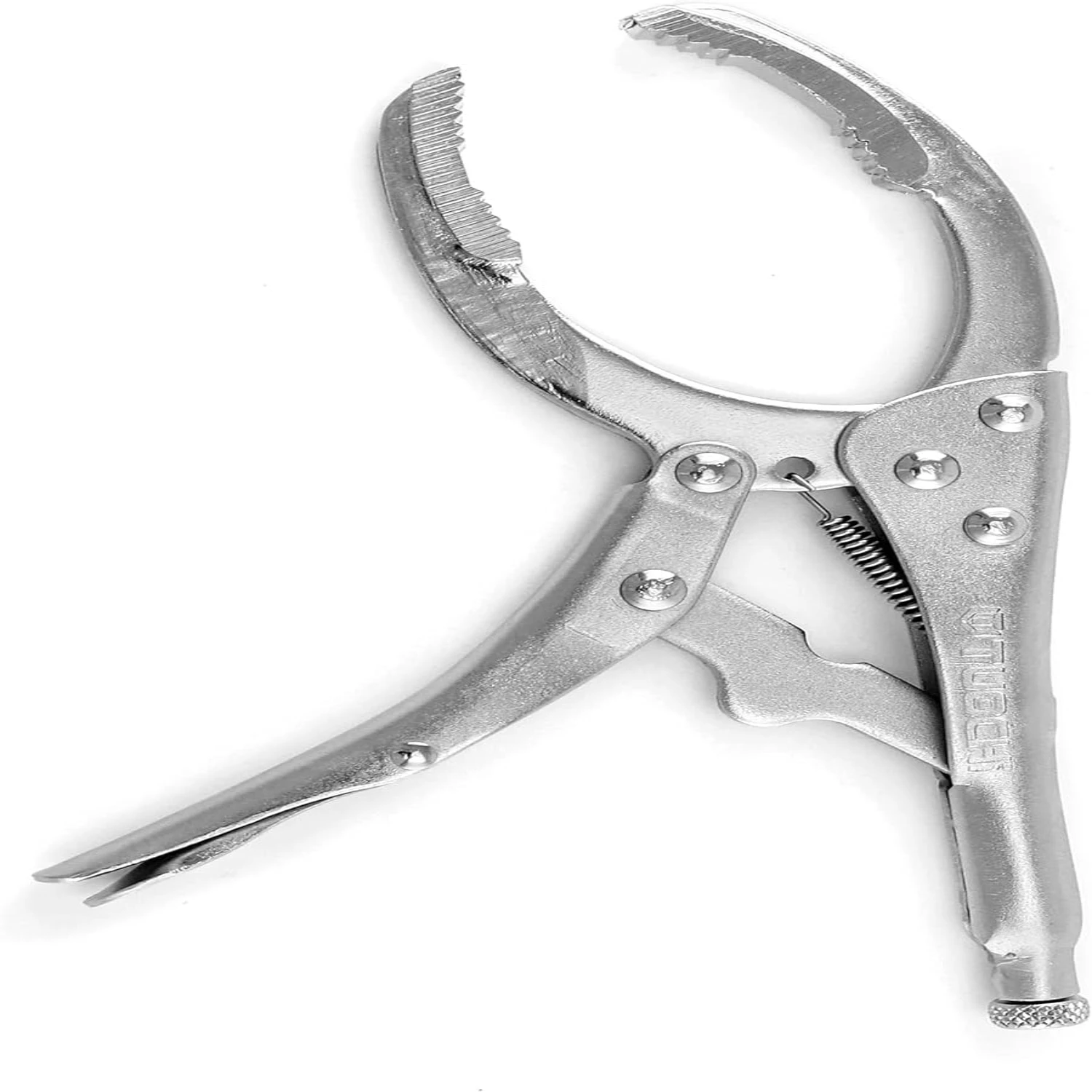 Alicate de chave de filtro de óleo com travamento de 9 polegadas de alta qualidade, durável e confiável - Fabricado em carbono niquelado e tratado termicamente